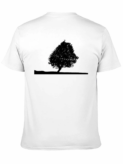 Camiseta Negra con Silueta de Árbol
