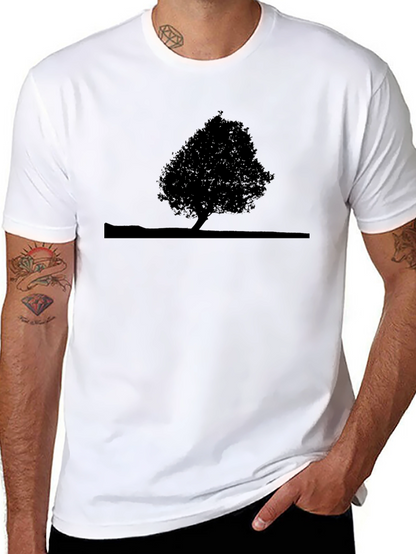 Camiseta Negra con Silueta de Árbol