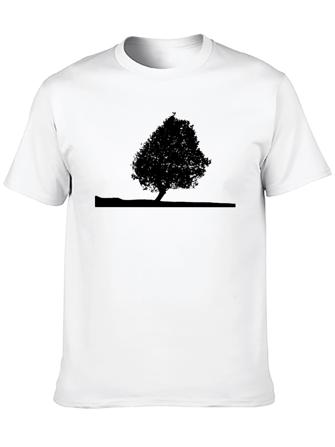 Camiseta Negra con Silueta de Árbol