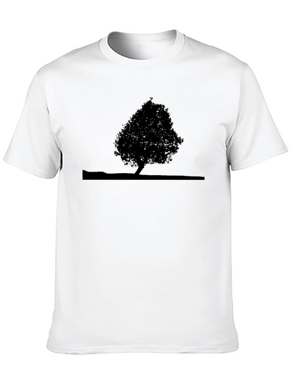 Camiseta Negra con Silueta de Árbol