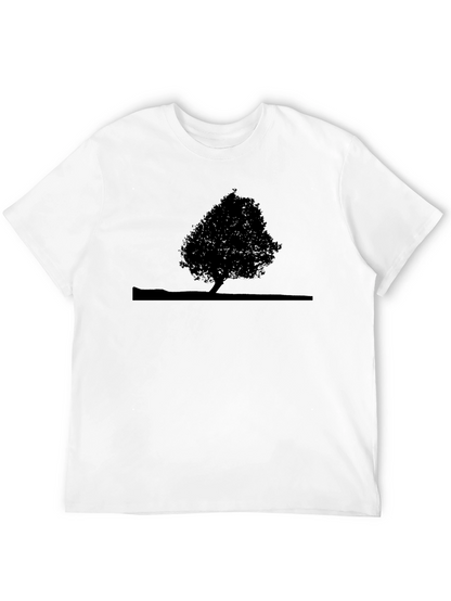 Camiseta Negra con Silueta de Árbol