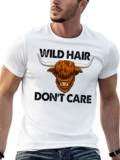 Camiseta Negra: Wild Hair Dont Care
