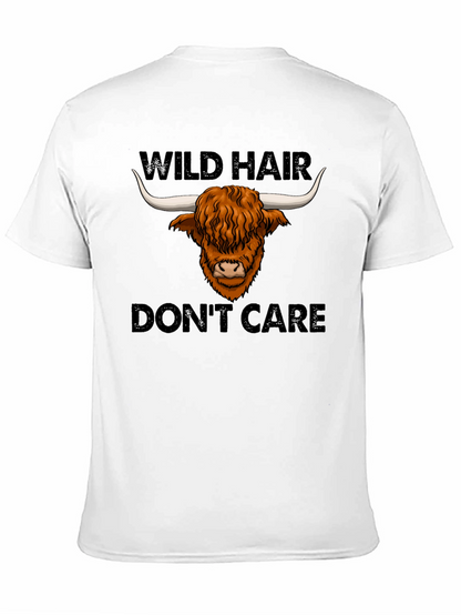 Camiseta Negra: Wild Hair Dont Care