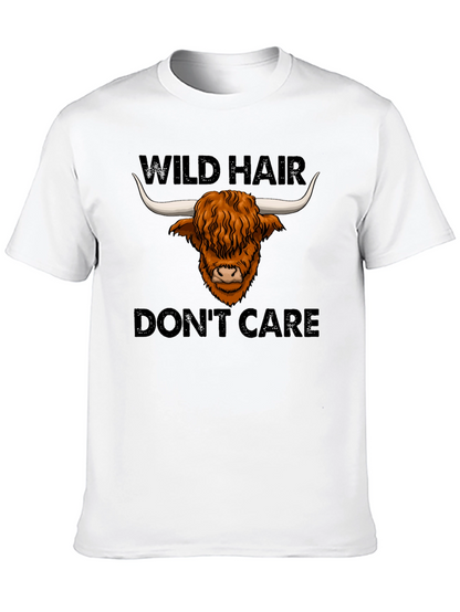Camiseta Negra: Wild Hair Dont Care