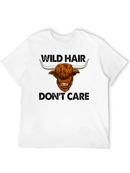 Camiseta Negra: Wild Hair Dont Care