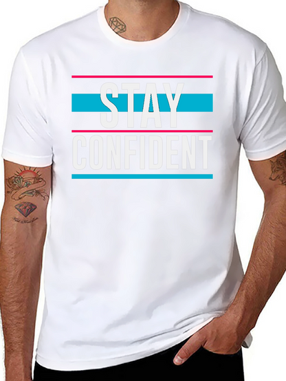 Camiseta Negra Stay Confident para Hombre