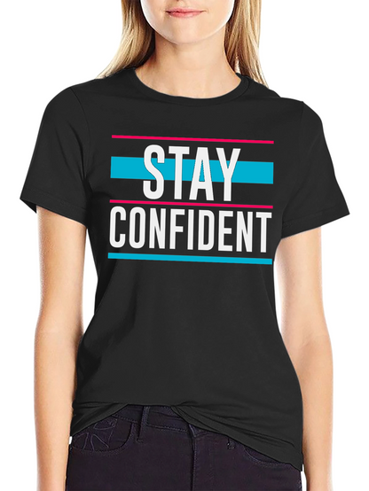 Camiseta Negra Stay Confident para Hombre
