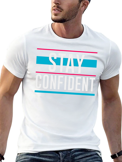 Camiseta Negra Stay Confident para Hombre