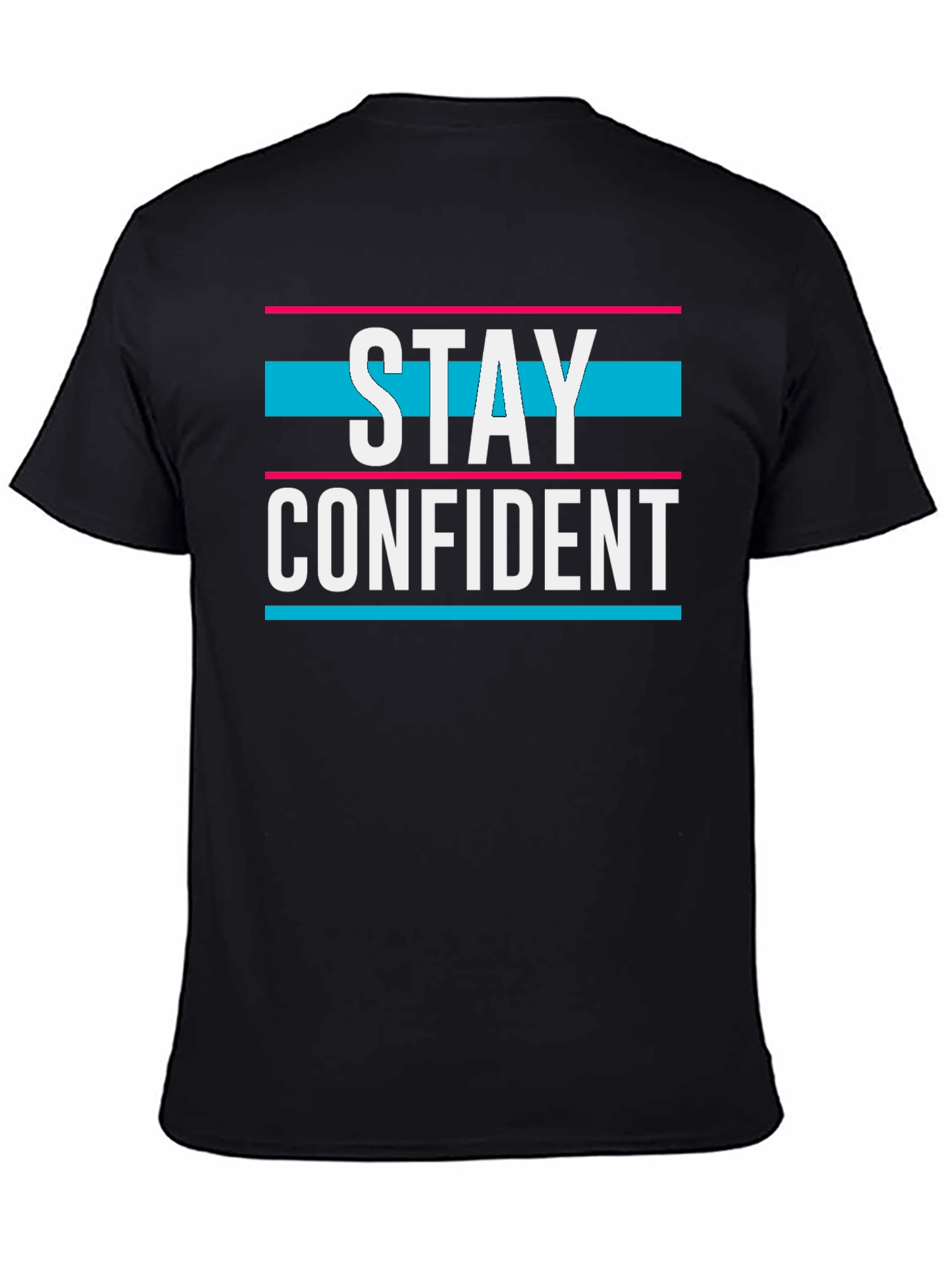 Camiseta Negra Stay Confident para Hombre