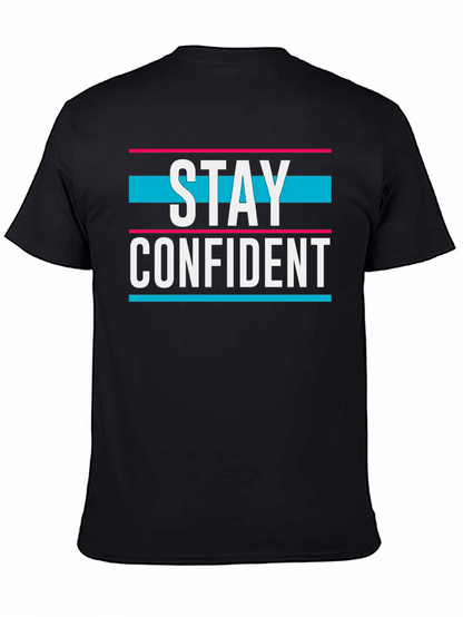 Camiseta Negra Stay Confident para Hombre