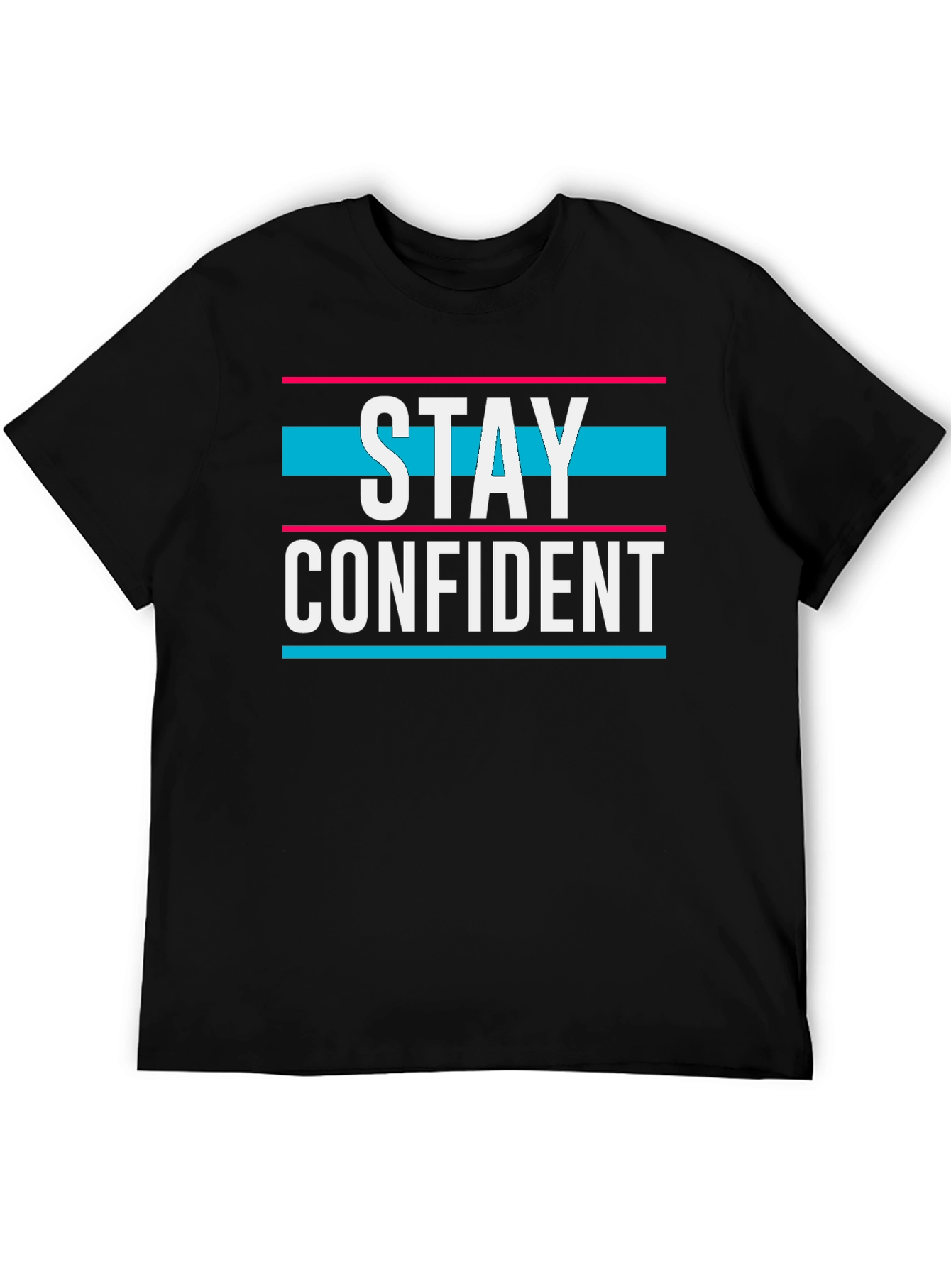 Camiseta Negra Stay Confident para Hombre