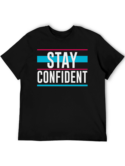 Camiseta Negra Stay Confident para Hombre