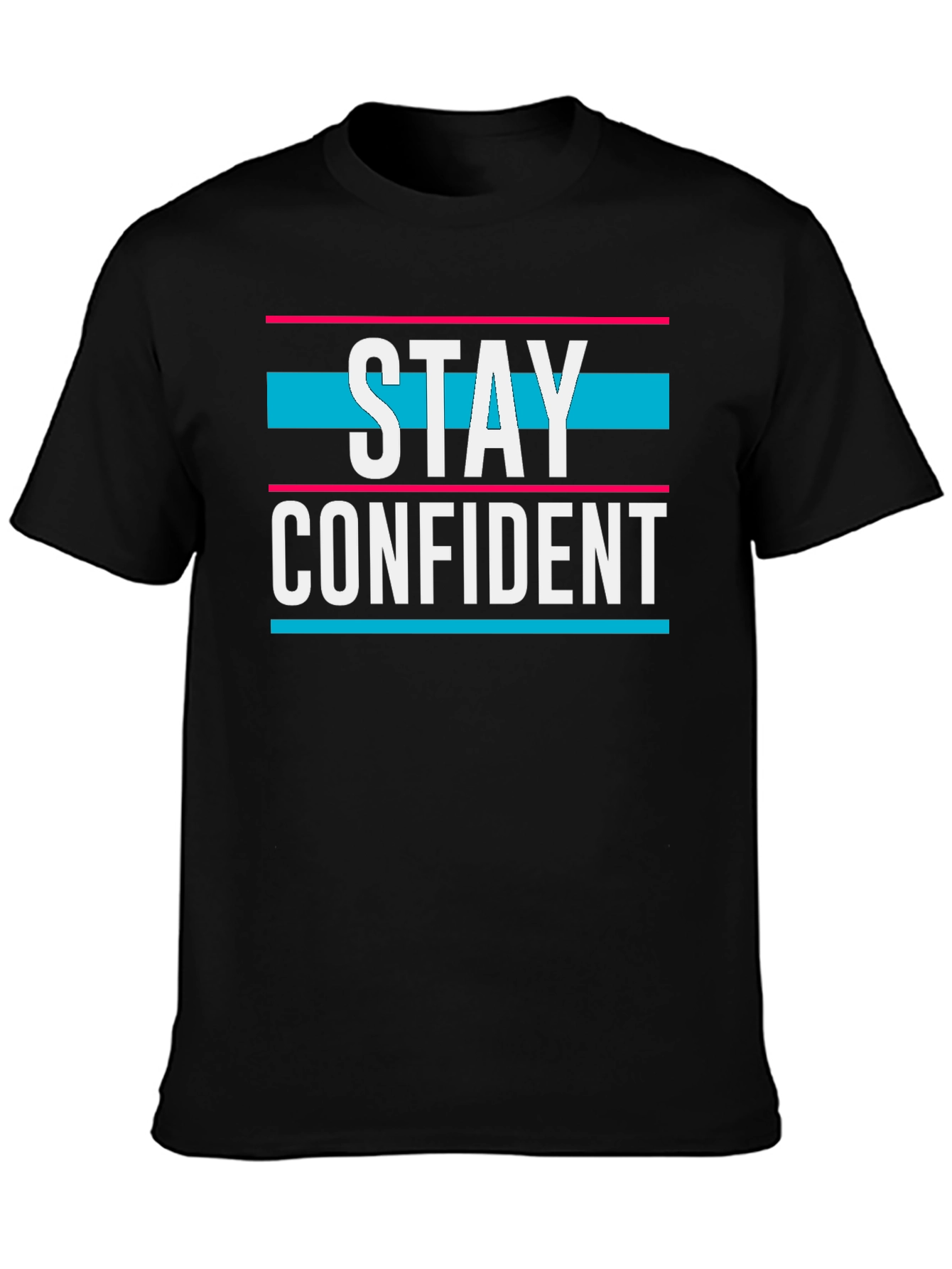 Camiseta Negra Stay Confident para Hombre