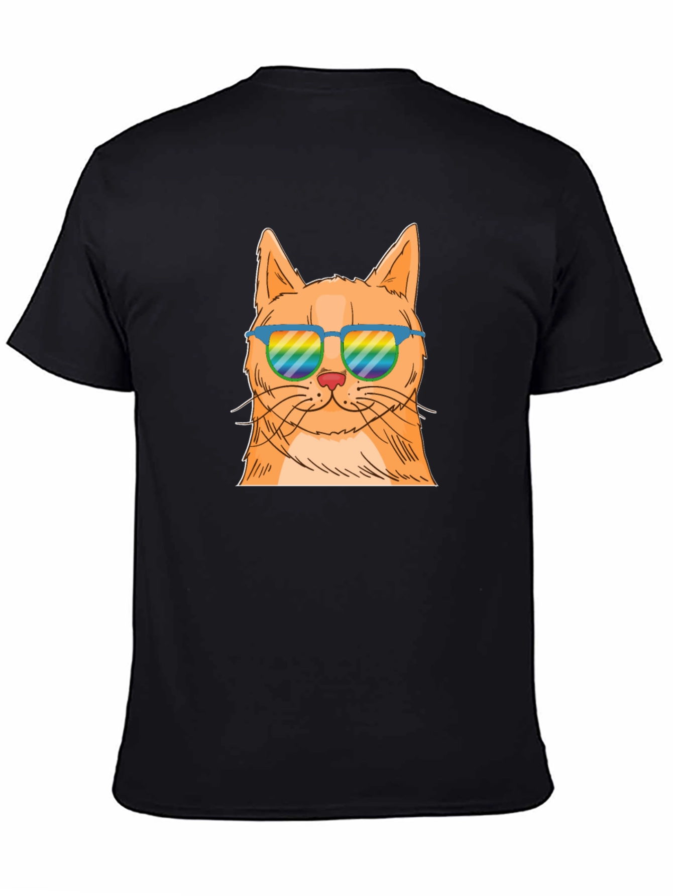 Camiseta Negra con Gato Cool