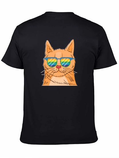 Camiseta Negra con Gato Cool
