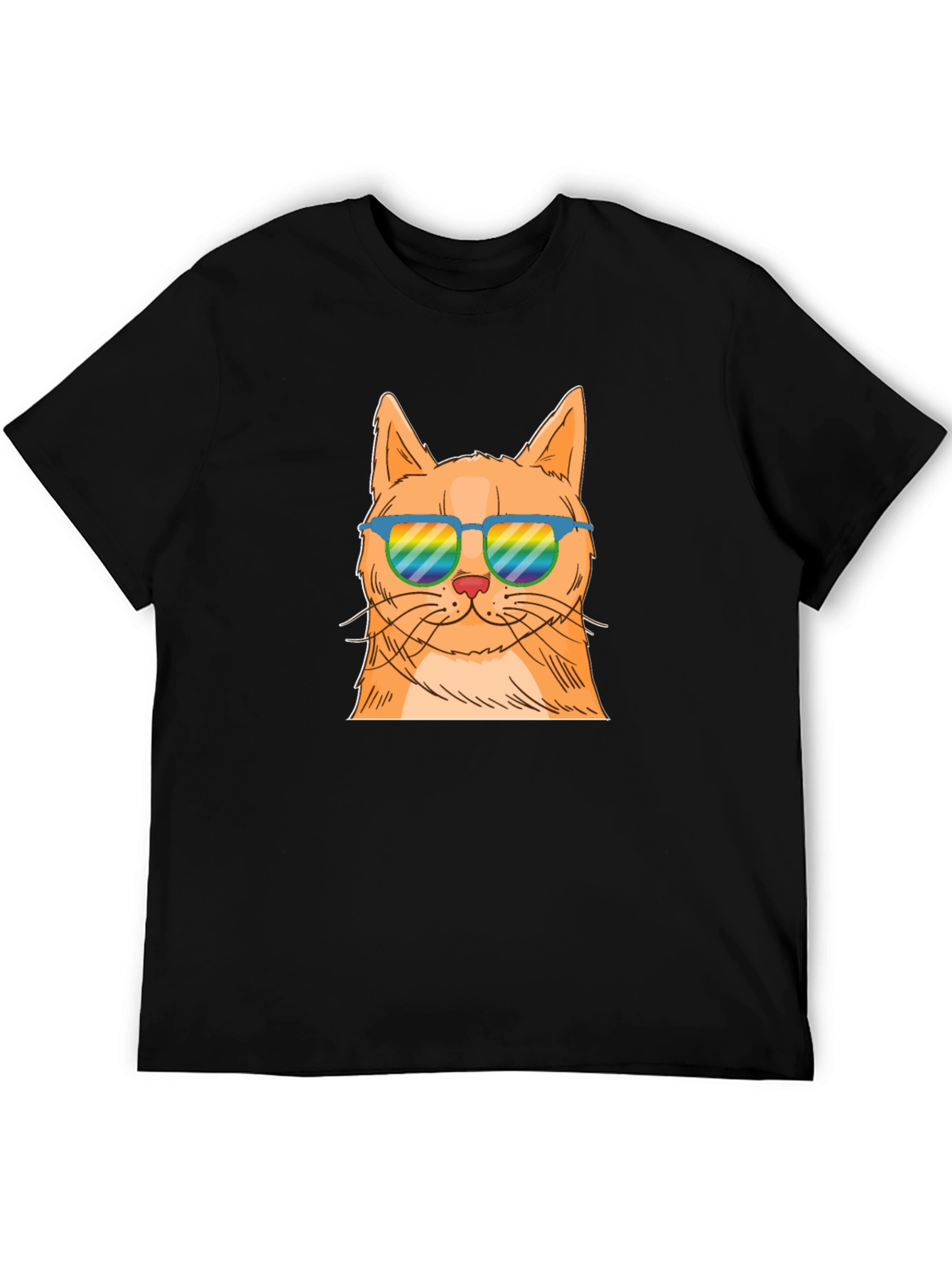 Camiseta Negra con Gato Cool