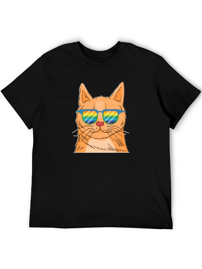 Camiseta Negra con Gato Cool