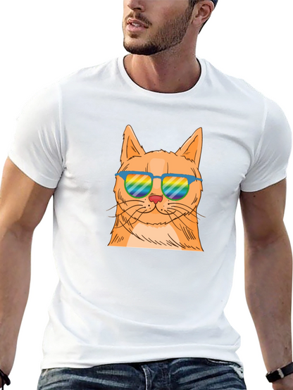 Camiseta Negra con Gato Cool