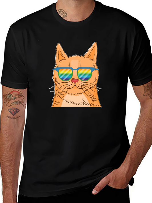 Camiseta Negra con Gato Cool