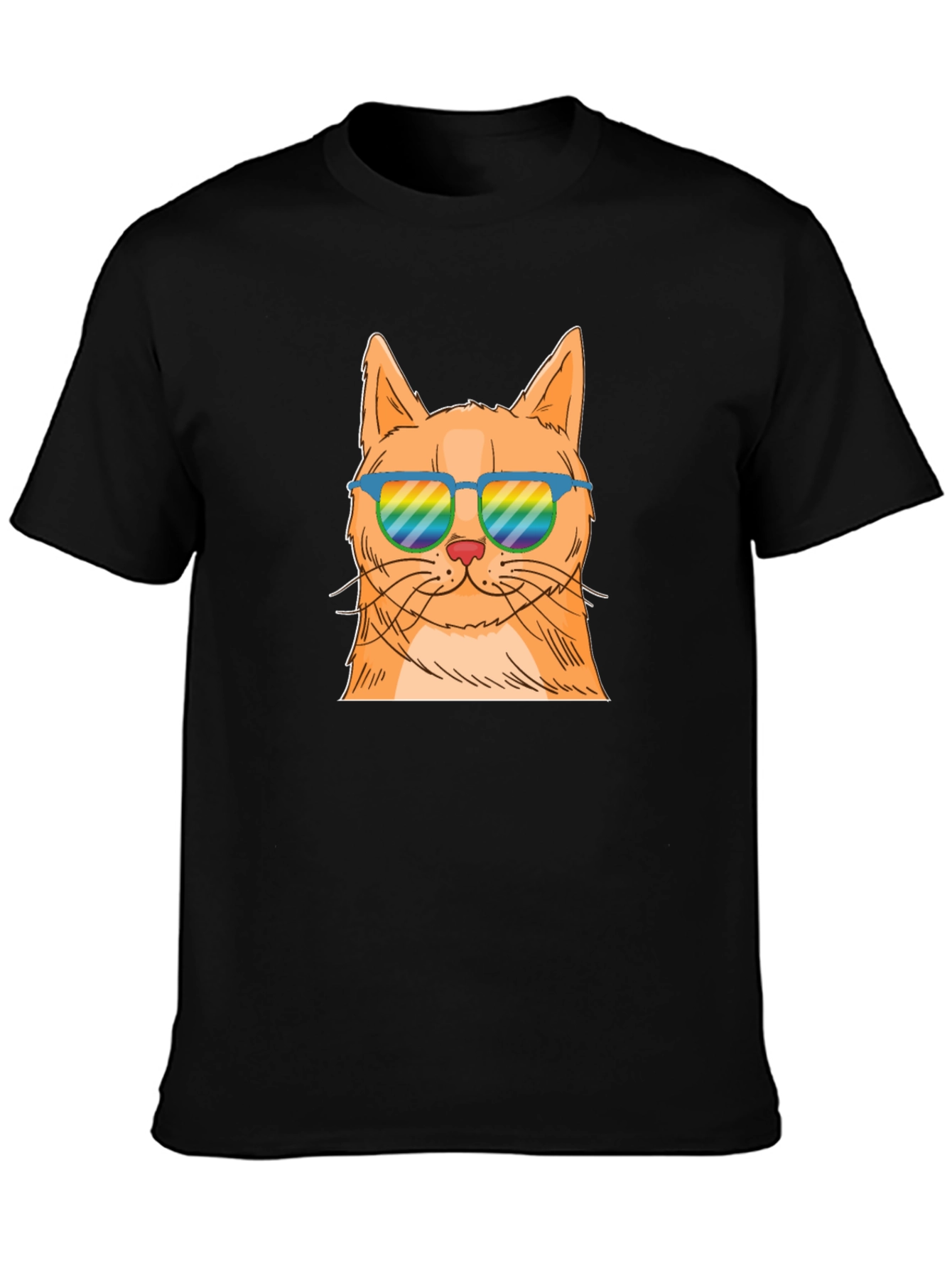 Camiseta Negra con Gato Cool
