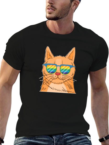 Camiseta Negra con Gato Cool