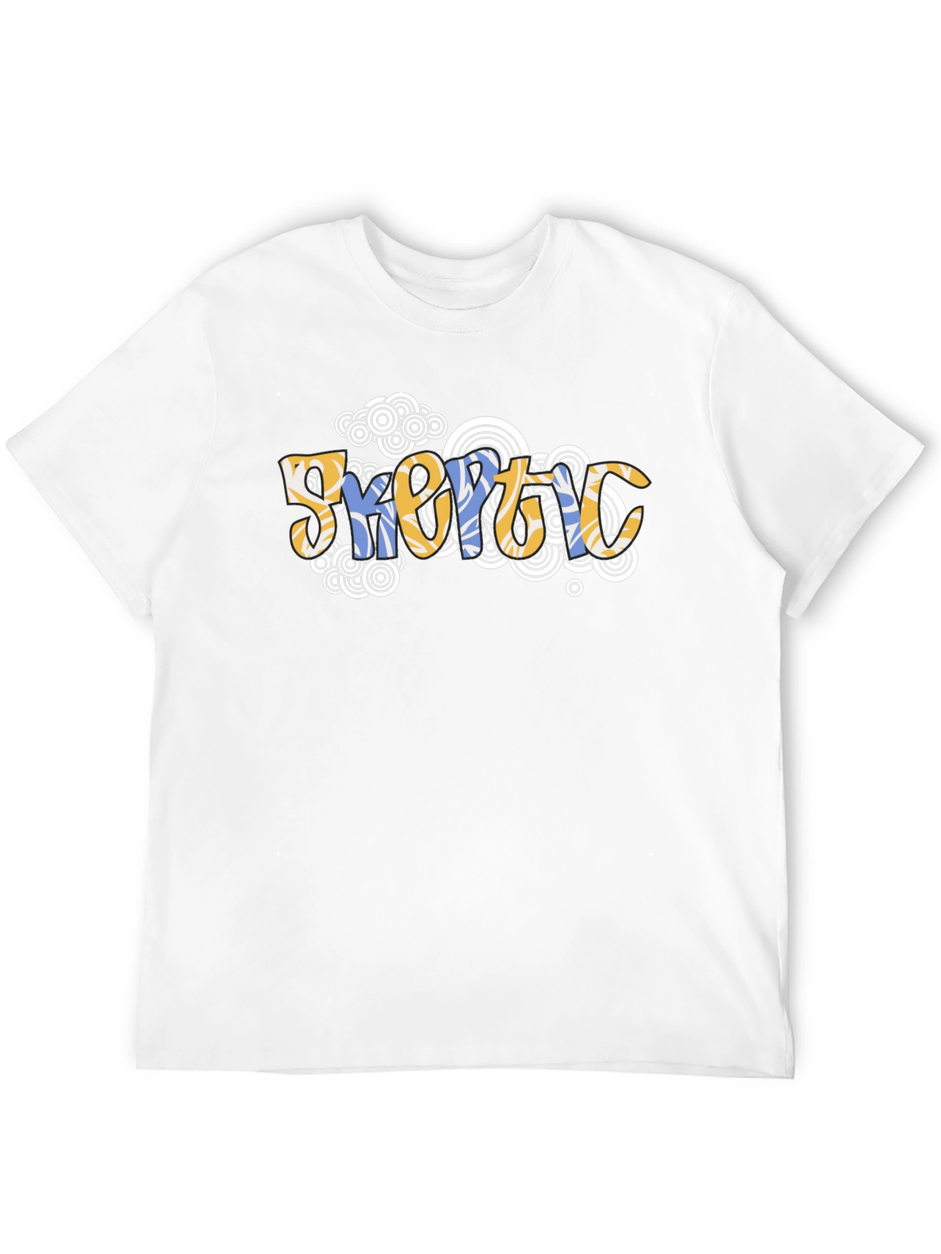 Camiseta Negra Estampada con Diseño Abstracto
