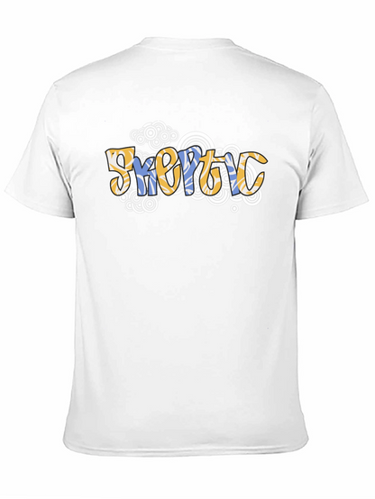 Camiseta Negra Estampada con Diseño Abstracto