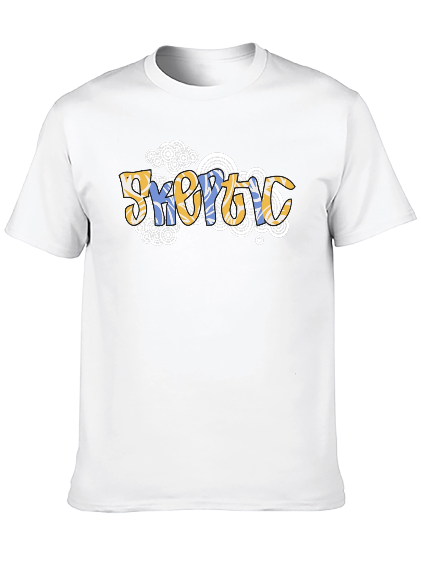 Camiseta Negra Estampada con Diseño Abstracto