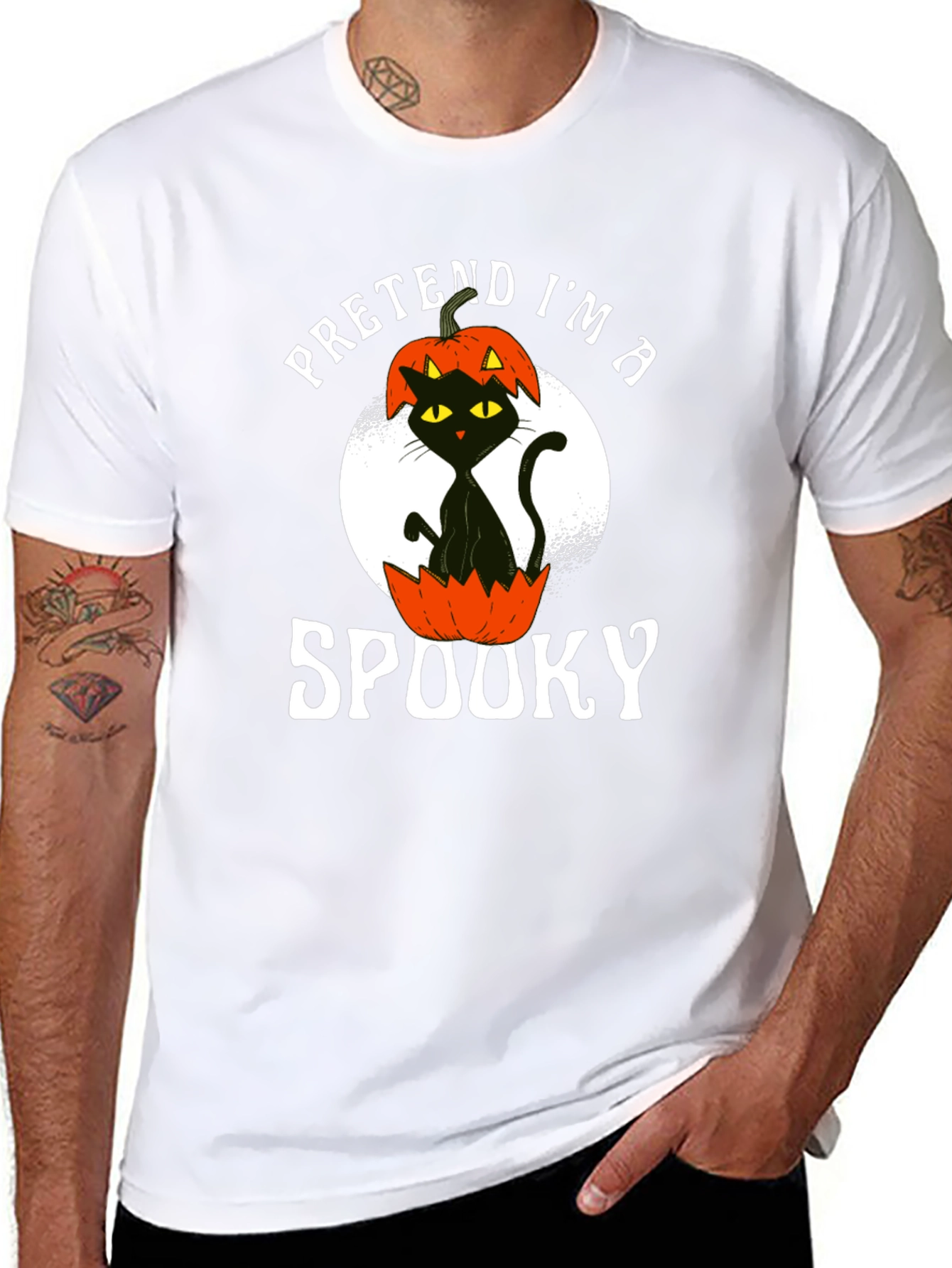 Camiseta Negra Pretende ser espeluznante