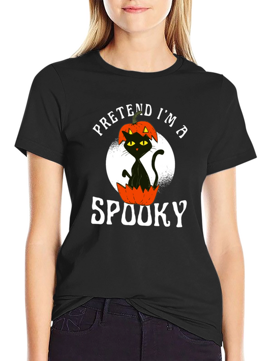 Camiseta Negra Pretende ser espeluznante