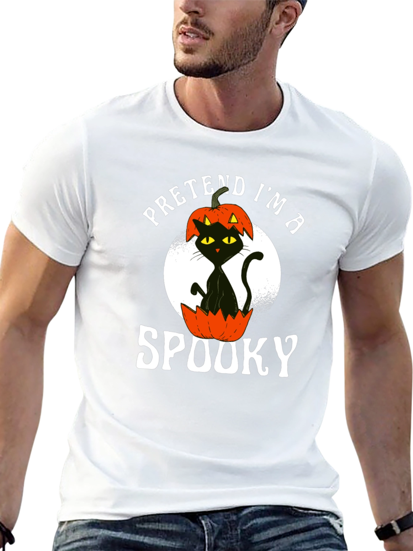 Camiseta Negra Pretende ser espeluznante