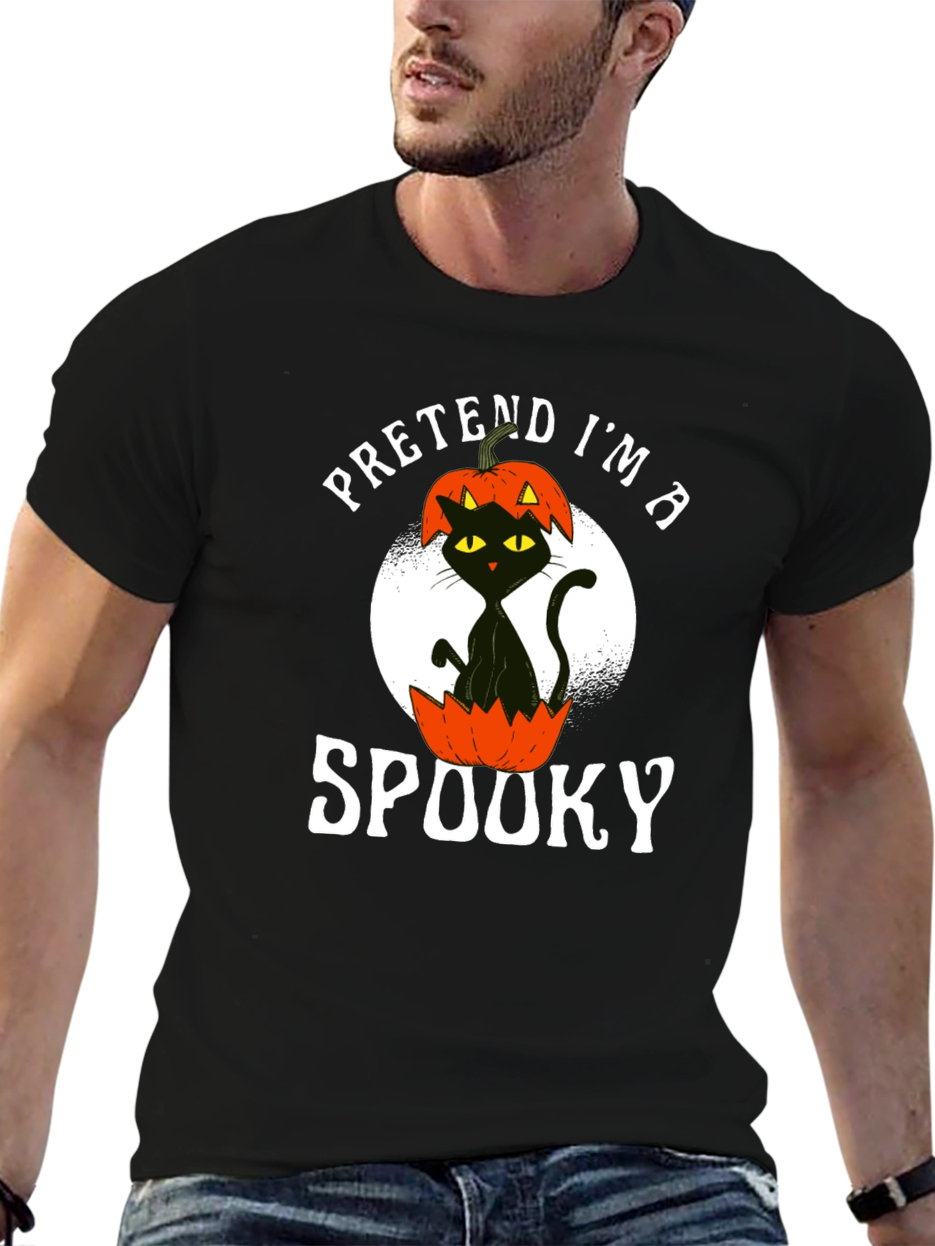 Camiseta Negra Pretende ser espeluznante