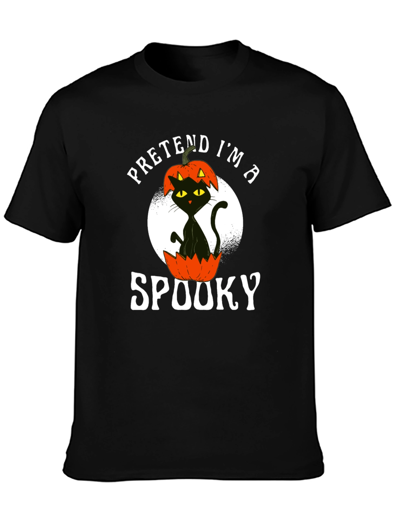Camiseta Negra Pretende ser espeluznante