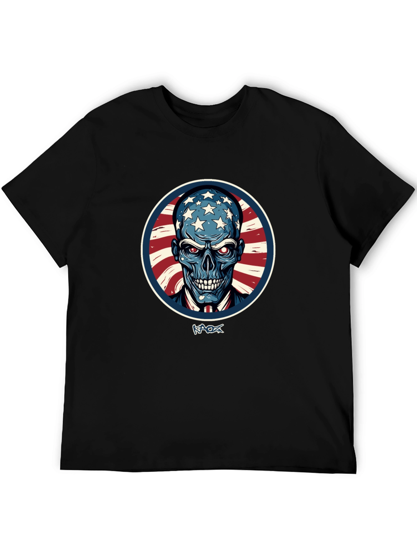 Camiseta Hombre Calavera Patriótica