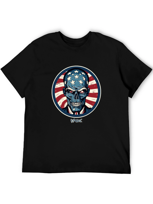 Camiseta Hombre Calavera Patriótica