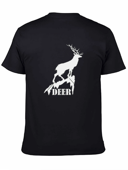 Camiseta Negra con Diseño de Ciervo