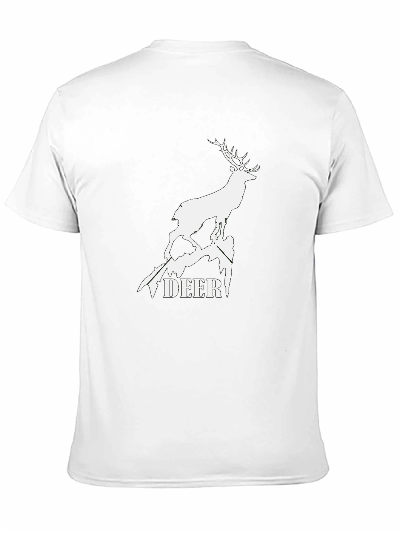 Camiseta Negra con Diseño de Ciervo