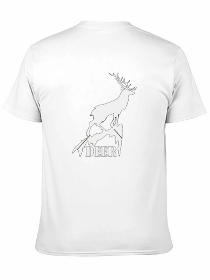 Camiseta Negra con Diseño de Ciervo