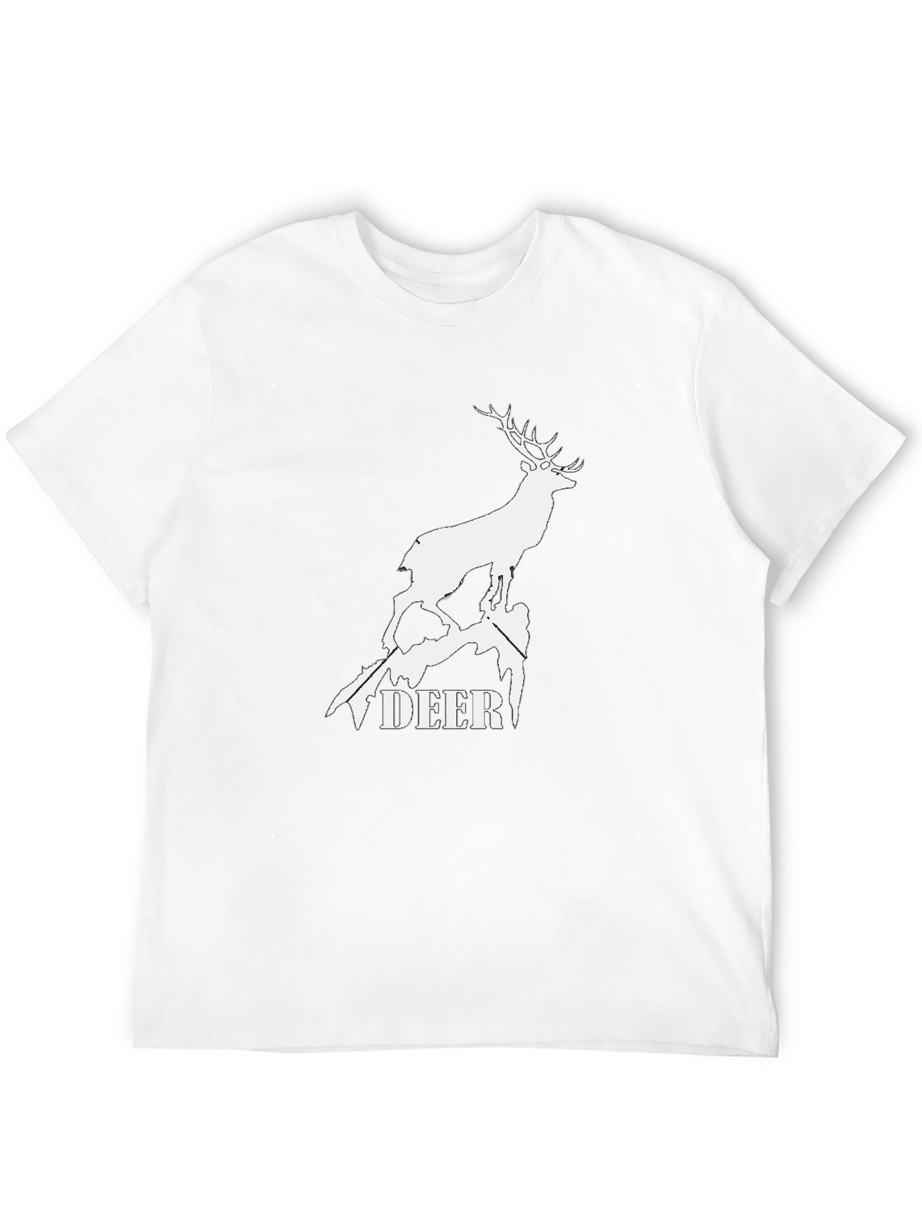Camiseta Negra con Diseño de Ciervo