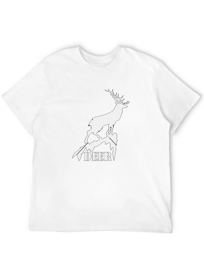 Camiseta Negra con Diseño de Ciervo