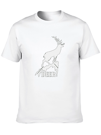 Camiseta Negra con Diseño de Ciervo