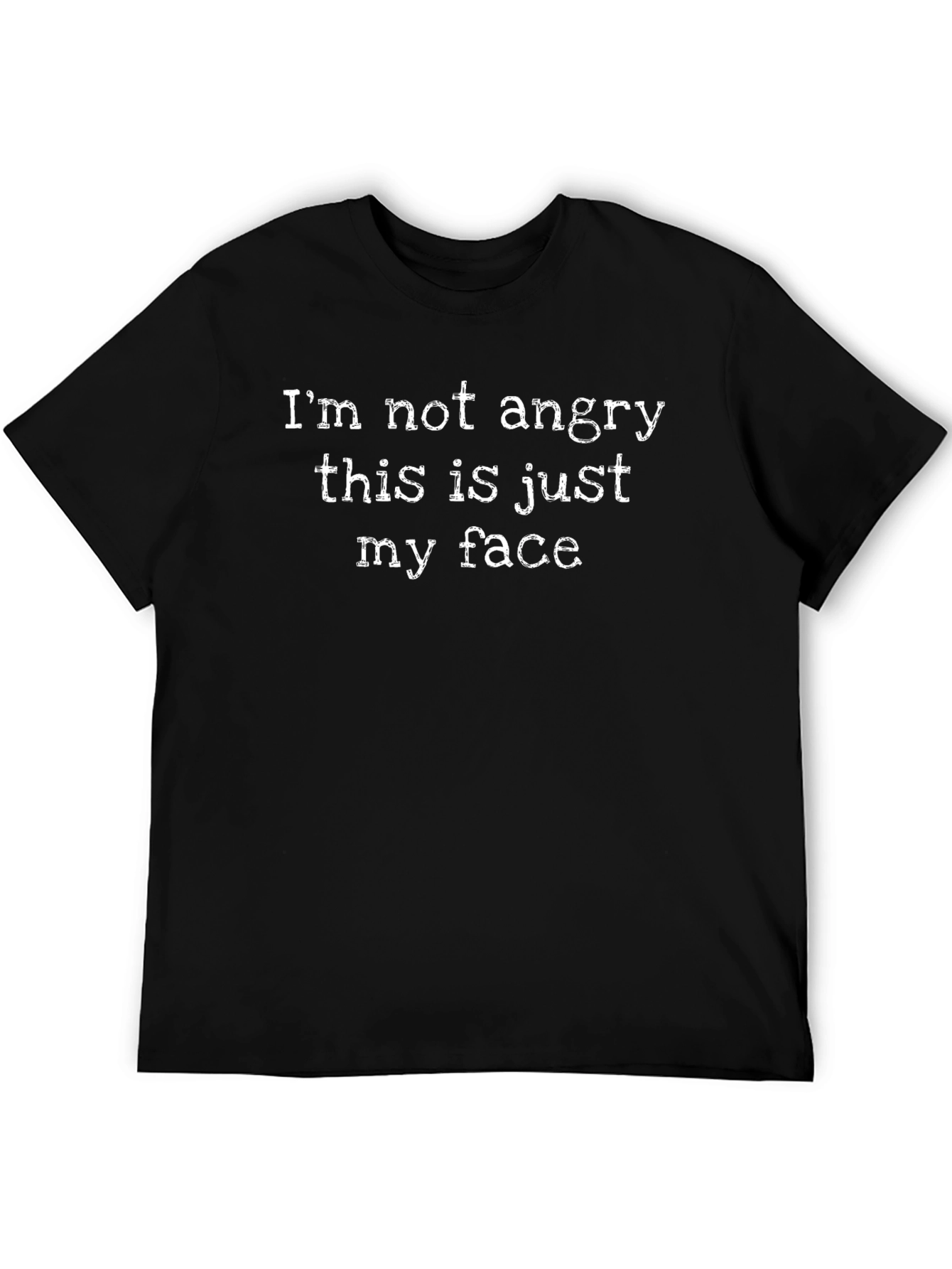 Camiseta Negra con Mensaje: No Estoy Enojado