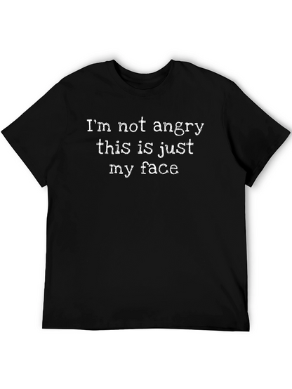 Camiseta Negra con Mensaje: No Estoy Enojado