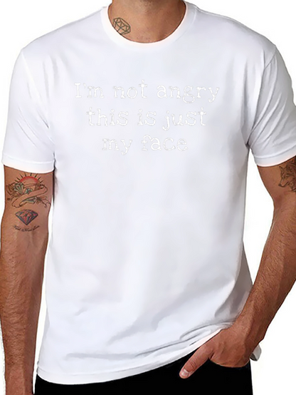 Camiseta Negra con Mensaje: No Estoy Enojado
