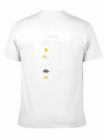 Camiseta Negra Fotografía Regla Sunny 16