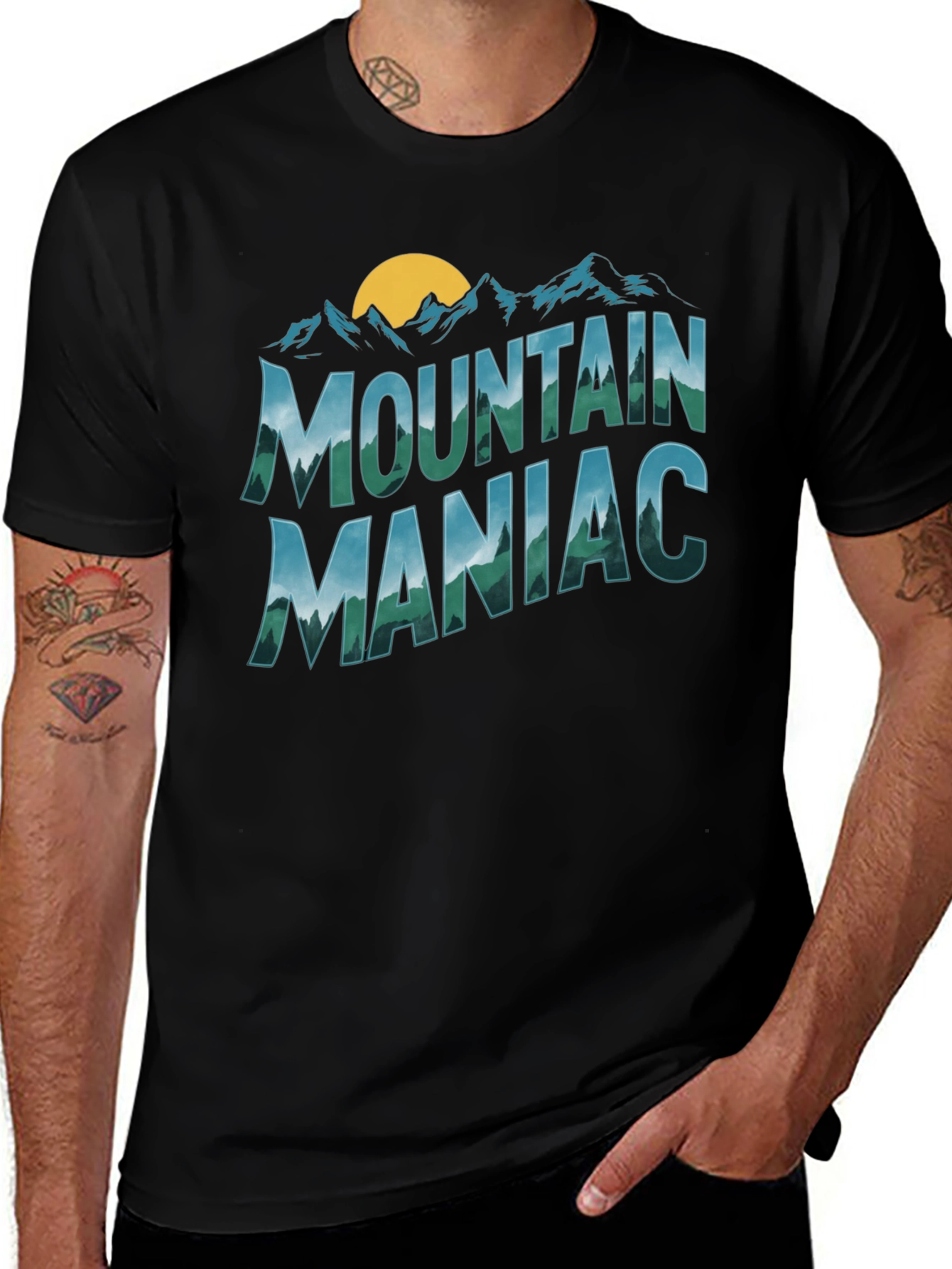 Camiseta Negra Mountain Maniac