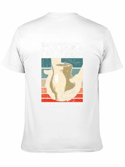 Camiseta Negra Pottery or Knot Here I Come