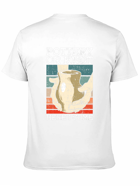 Camiseta Negra Pottery or Knot Here I Come