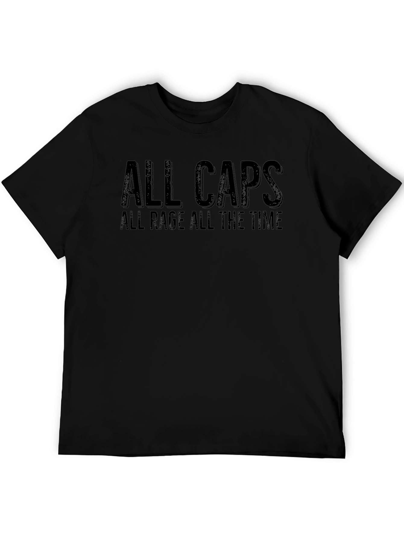 Camiseta Negra: ¡Siempre en Mayúsculas Siempre Enfurecido!