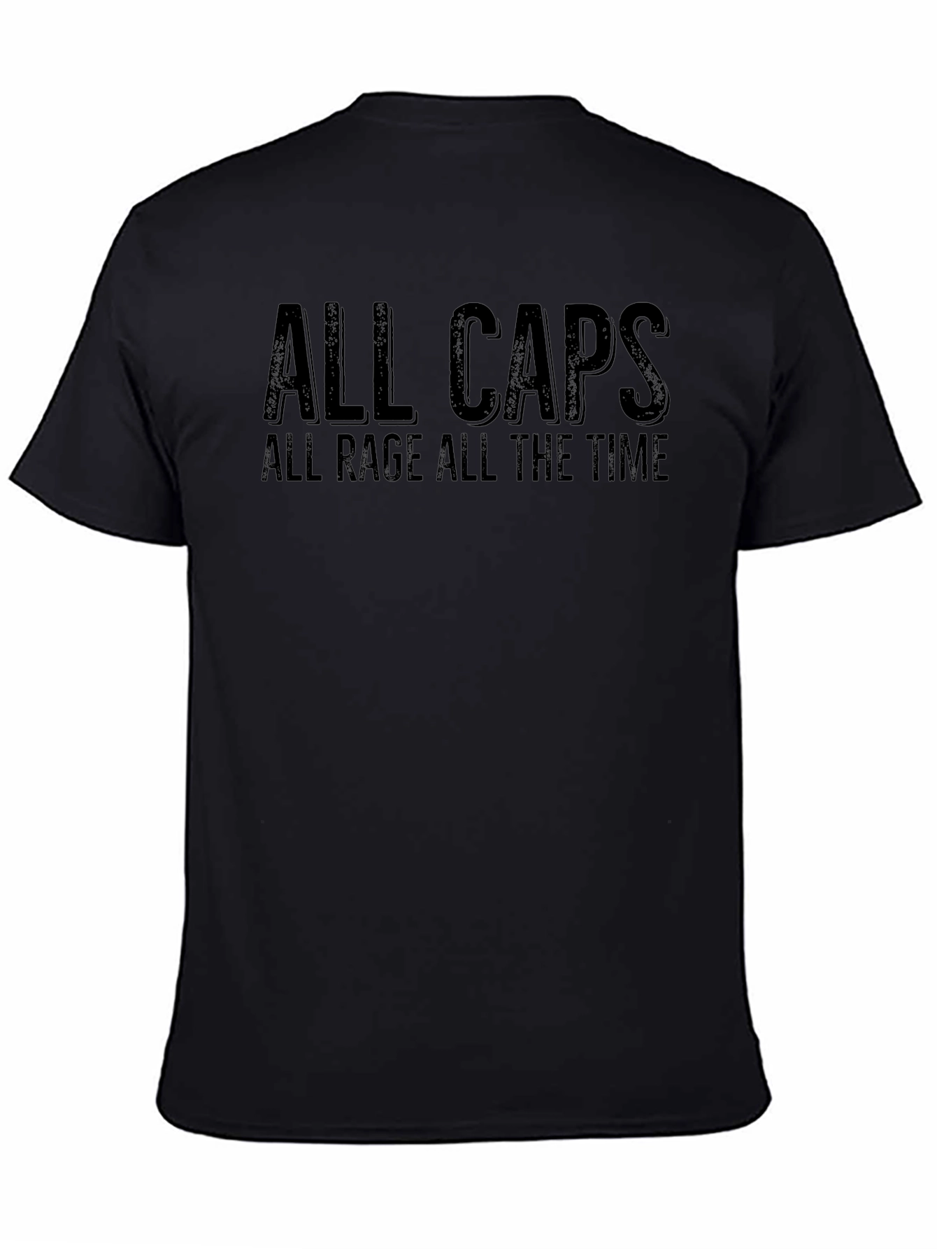 Camiseta Negra: ¡Siempre en Mayúsculas Siempre Enfurecido!